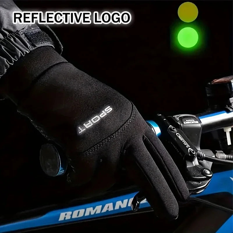 Winter Warm Gloves Touch Screen Windproof Cold-proof Cycling Glove