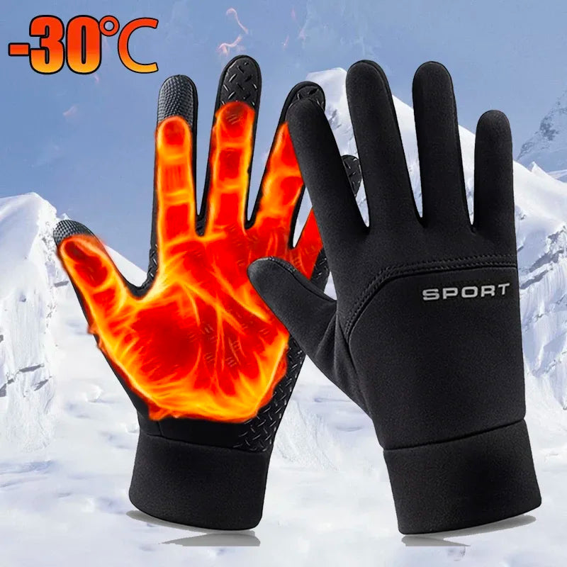 Winter Warm Gloves Touch Screen Windproof Cold-proof Cycling Glove
