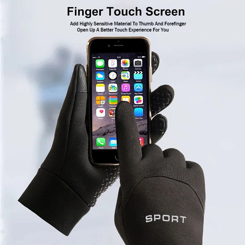 Winter Warm Gloves Touch Screen Windproof Cold-proof Cycling Glove