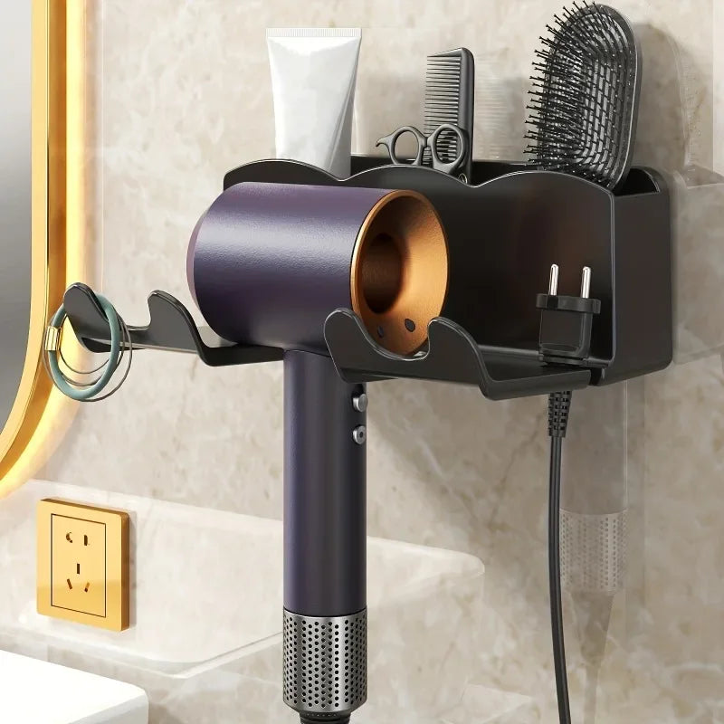 Hair dryer storage rack