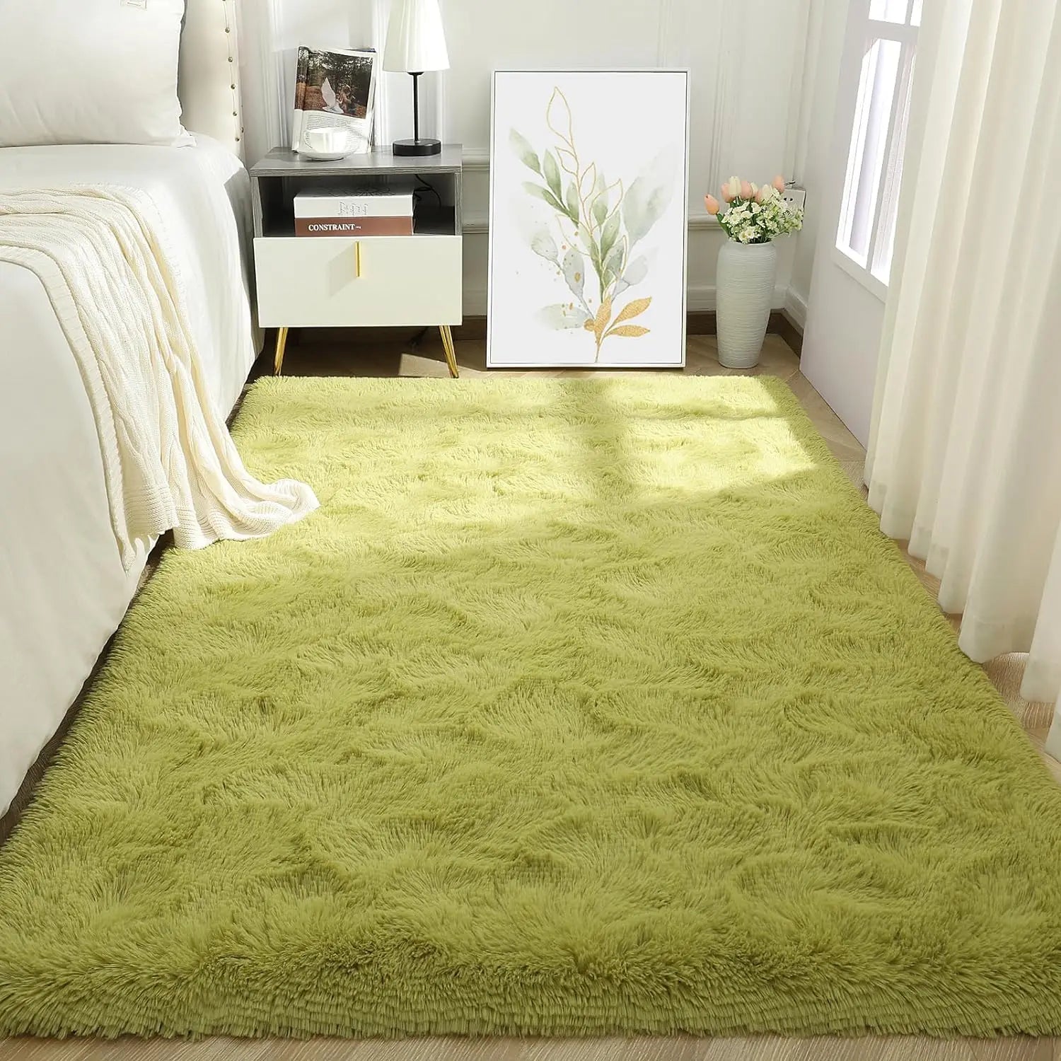 Dye Plush Carpet Living Room Decoration Soft Fluffy Home Mat Children's
